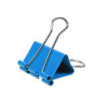JAM Paper Colored Binder Clips, Medium,  5/8" Capacity, Blue, 15/Pack (339BCBU)
