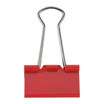 JAM Paper Colored Binder Clips, Medium,  5/8" Capacity, Red, 15/Pack (339BCRE)