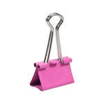 JAM Paper Colored Binder Clips, Medium,  5/8" Capacity, Pink, 15/Pack (339BCPI)