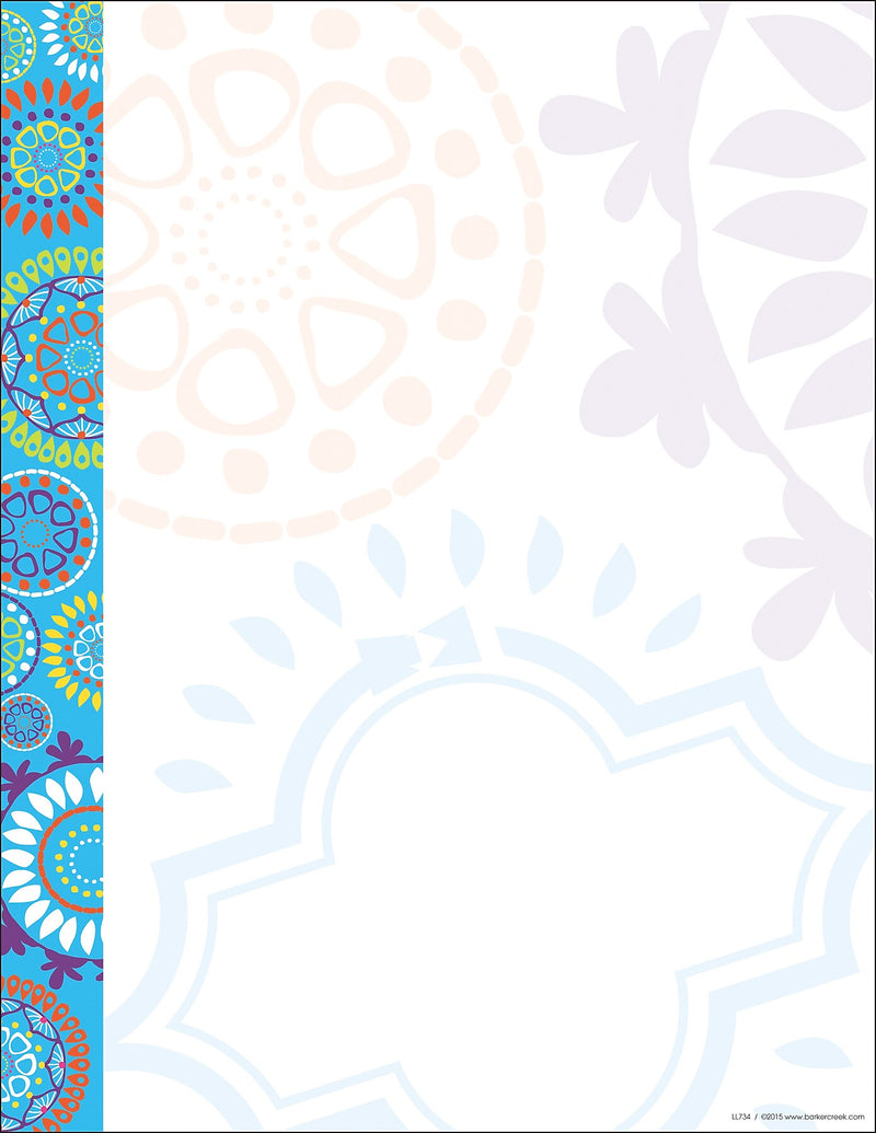 Barker Creek Chevron & Dots Computer Paper, 8.5" x 11", 60 lbs., Assorted Colors, 200 Sheets/Pack (SS0756)