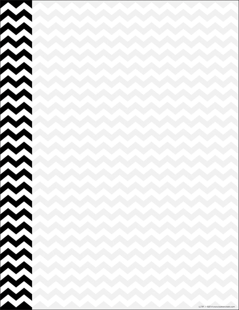 Barker Creek Chevron & Dots Computer Paper, 8.5" x 11", 60 lbs., Assorted Colors, 200 Sheets/Pack (SS0756)