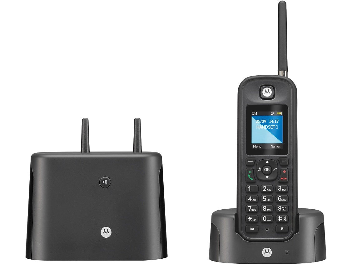 Motorola O211 Single Line Cordless Phone, Black (MTRML1100)