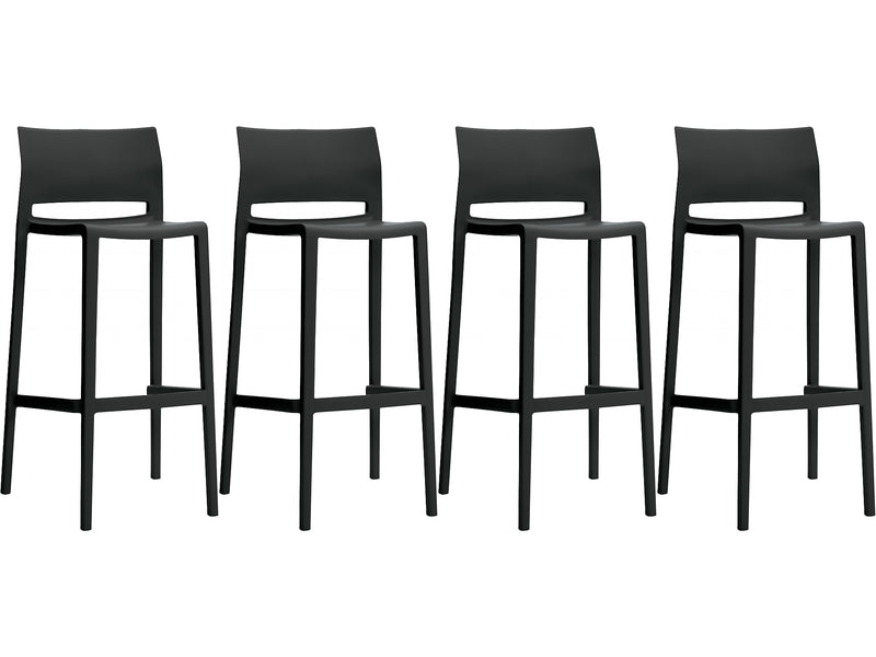 Global Bakhita Plastic Banquet/Reception Chair, Char 4/Carton (6754CHA)
