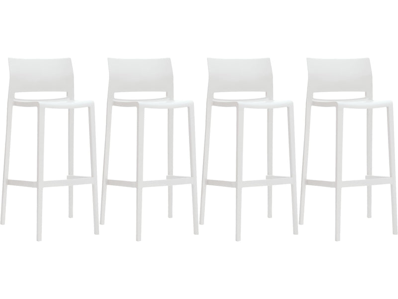 Global Bakhita Plastic Banquet/Reception Chair, Milk 4/Carton (6754MLK)