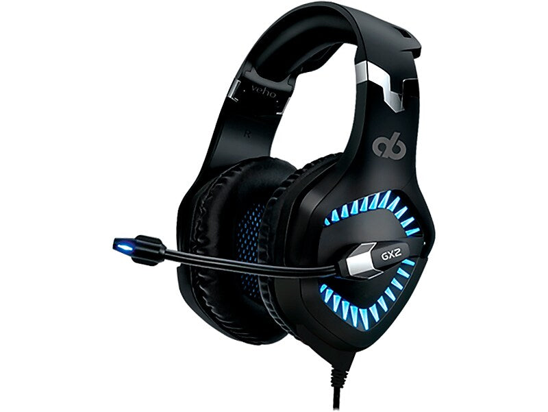 Veho Alpha Bravo GX-2 VAB-002-GX2 Wired Over-the-Ear Gaming Headset, Black/Blue