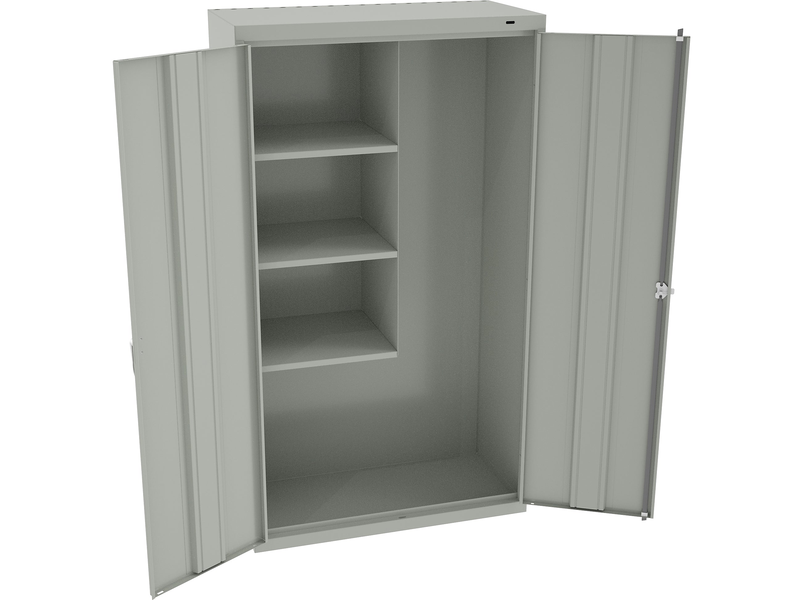 Tennsco 64" Steel Janitorial Supply Cabinet with 3 Shelves, Light Gray (JAN6618DH-LGY)
