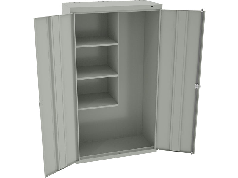 Tennsco 64" Steel Janitorial Supply Cabinet with 3 Shelves, Light Gray (JAN6618DH-LGY)