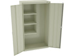 Tennsco 64" Steel Janitorial Supply Cabinet with 3 Shelves, Champagne/Putty (JAN6618DH-CPY)