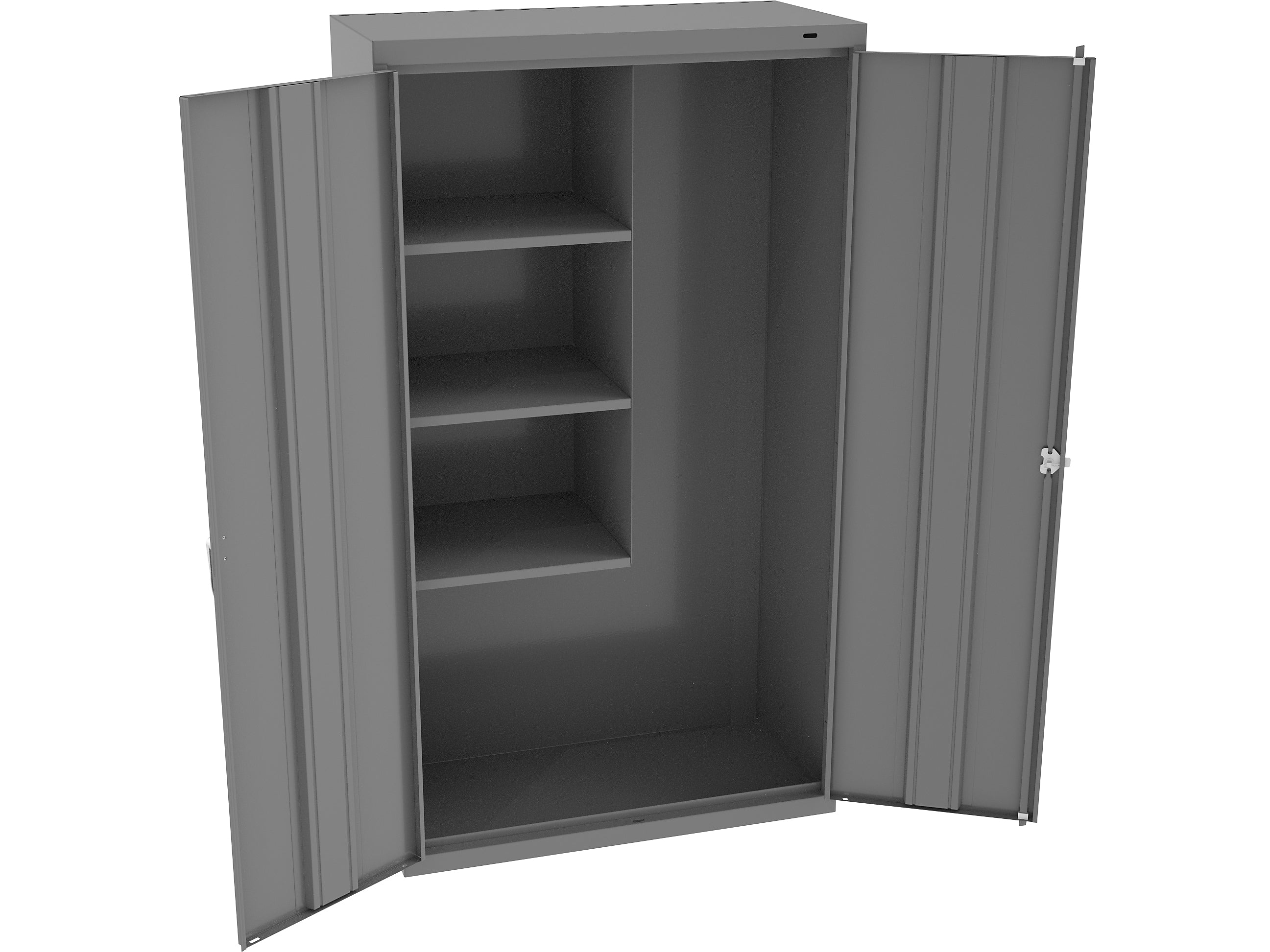Tennsco 64" Steel Janitorial Supply Cabinet with 3 Shelves, Medium Gray (JAN6618DH-MGY)