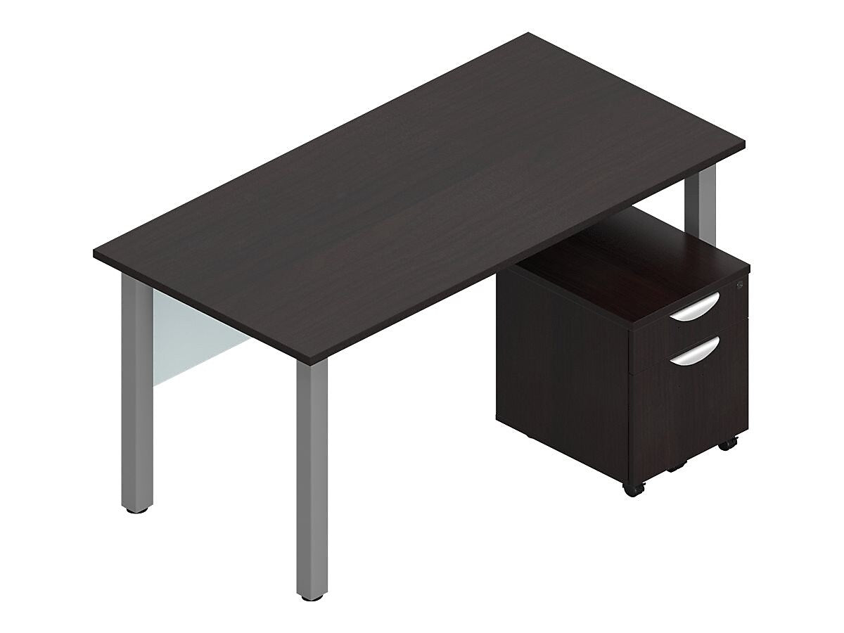 Offices To Go Superior 60" Workstation Desk Bundle, American Espresso (TDOTG19-AEL)