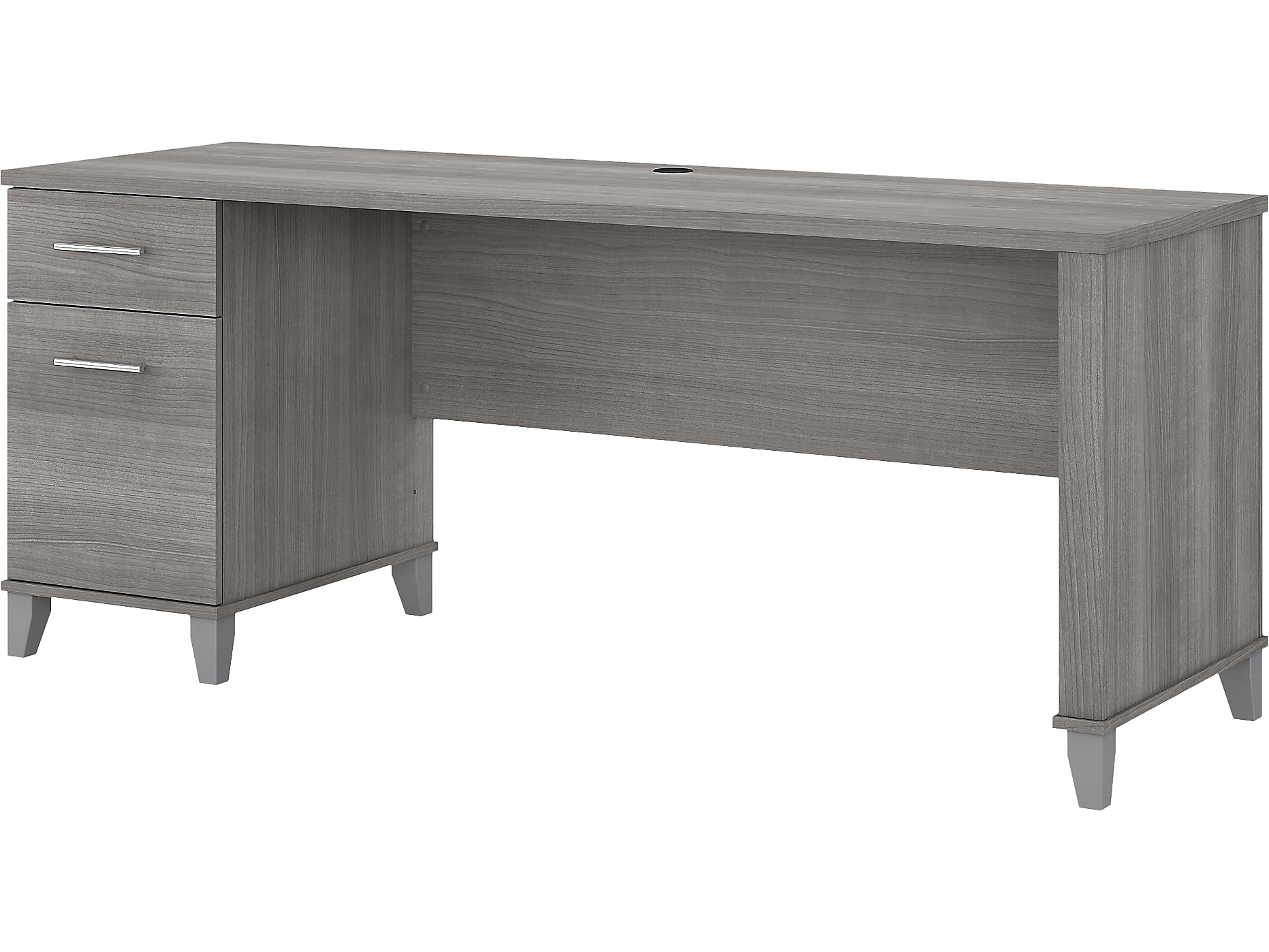Bush Furniture Somerset 72"W Office Desk with Drawers, Platinum Gray (WC81272)