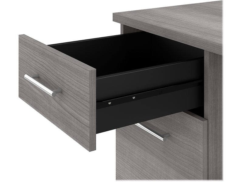 Bush Furniture Somerset 72"W 3 Position Sit to Stand L Shaped Desk, Platinum Gray (SET014PG)