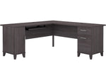 Bush Furniture Somerset 72"W L Shaped Desk with Storage, Storm Gray (WC81510K)