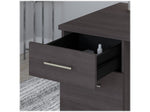 Bush Furniture Somerset 72"W 3 Position Sit to Stand L Shaped Desk with Hutch, Storm Gray (SET015SG)