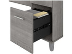 Bush Furniture Somerset 72"W L Shaped Desk with Hutch, Platinum Gray (SET001PG)