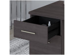 Bush Furniture Somerset 72"W 3 Position Sit to Stand L Shaped Desk with Hutch and Bookcase, Storm Gray (SET017SG)