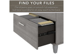 Bush Furniture Somerset 72"W L Shaped Desk with Hutch and Lateral File Cabinet, Platinum Gray (SET009PG)