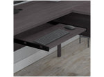 Bush Furniture Somerset 60"W L Shaped Desk with Hutch, Storm Gray (SET002SG)