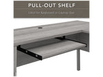 Bush Furniture Somerset 72"W L Shaped Desk with Hutch and 5 Shelf Bookcase, Platinum Gray (SET011PG)