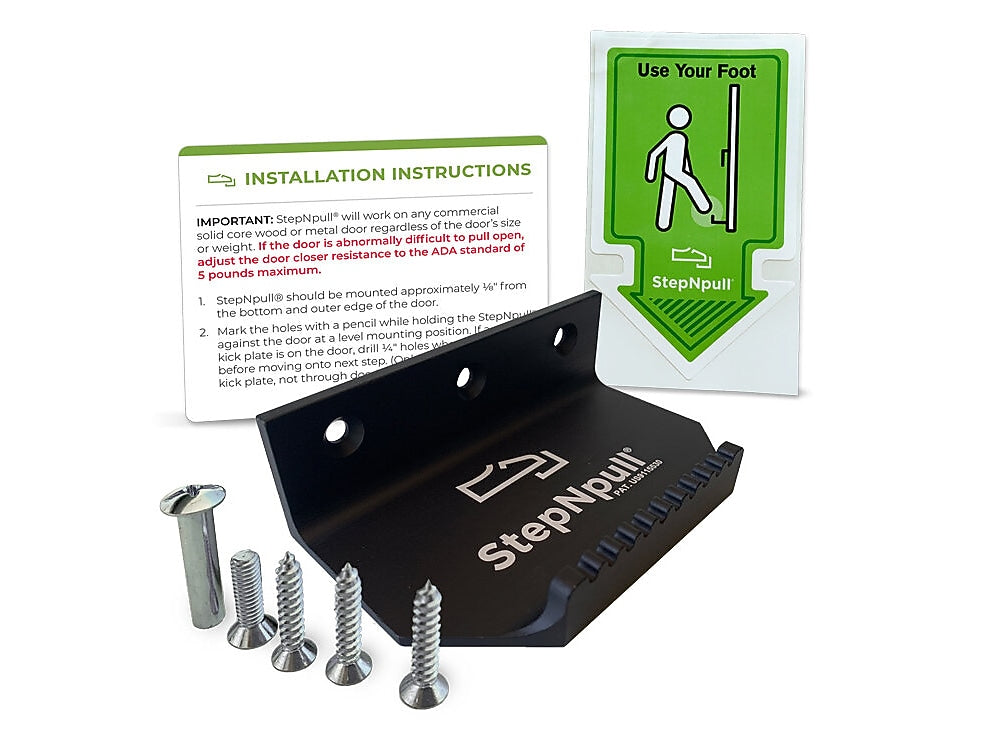 StepNpull Black Foot-Operated Door Opener (SNPE-B)