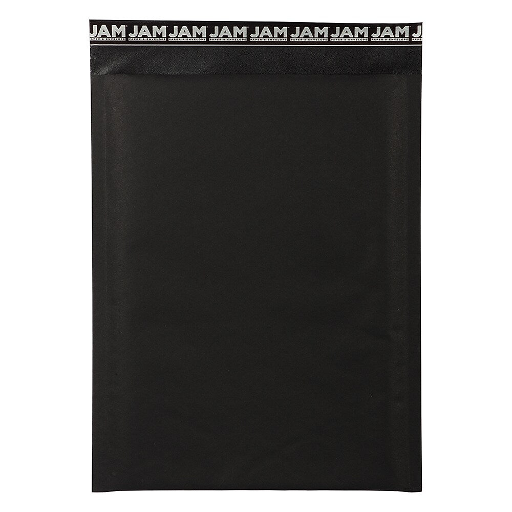 JAM Paper® Bubble Lite Padded Mailers, 9 x 12, Black Kraft, 25/Pack (kp9x12bl)
