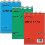 Ampad Memo Books, 4" x 6", Narrow Ruled, Assorted Colors, 40 Sheets/Pad, 3 Pads/Pack (AMP45094)