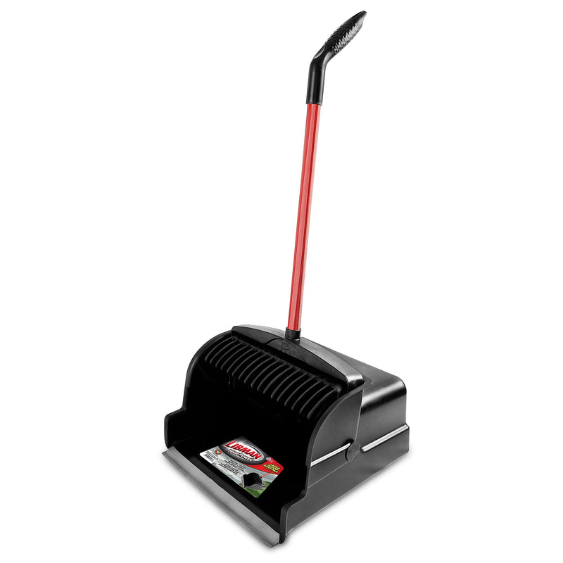 Libman Commercial 16" Heavy-Duty Large Scoop Dust Pan, Red & Black, 2/Carton (1168)