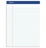 Ampad Notepad, 8.5" x 11.75", Narrow Ruled, White, 50 Sheets/Pad, 12 Pads/Pack (20-322)