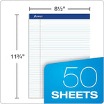 Ampad Notepad, 8.5" x 11.75", Narrow Ruled, White, 50 Sheets/Pad, 12 Pads/Pack (20-322)