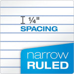 Ampad Notepad, 8.5" x 11.75", Narrow Ruled, White, 50 Sheets/Pad, 12 Pads/Pack (20-322)