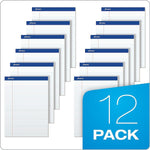 Ampad Notepad, 8.5" x 11.75", Narrow Ruled, White, 50 Sheets/Pad, 12 Pads/Pack (20-322)