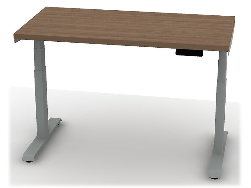 Allsteel Altitude 3-Stage A6 48"W x 30"D Height Adjustable Table Desk, NeoWalnut (TABLE4830004_N3)