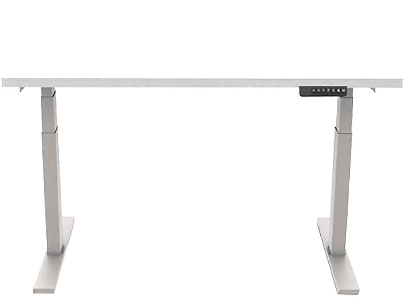 Allsteel Altitude 3-Stage A6 48"W x 24"D Height Adjustable Table Desk, Designer White (TABLE4824005_W3)