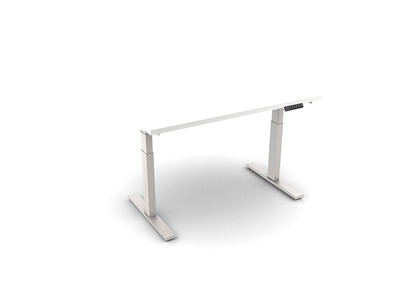 Allsteel Altitude 3-Stage A6 48"W x 24"D Height Adjustable Table Desk, Designer White (TABLE4824005_W3)