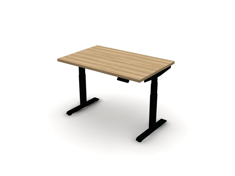 Allsteel Altitude 3-Stage A6 48"W x 24"D Height Adjustable Table Desk, Fawn Cypress (TABLE4824012_F3)