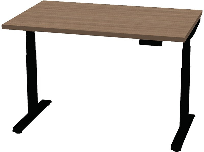 Allsteel Altitude 3-Stage A6 48"W x 24"D Height Adjustable Table Desk, NeoWalnut (3-stage (TABLE4824013_N3)