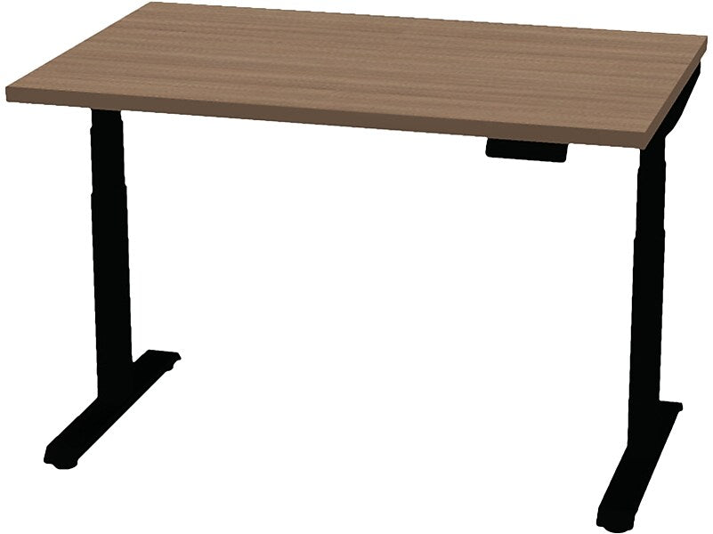 Allsteel Altitude 3-Stage A6 48"W x 24"D Height Adjustable Table Desk, NeoWalnut (3-stage (TABLE4824013_N3)