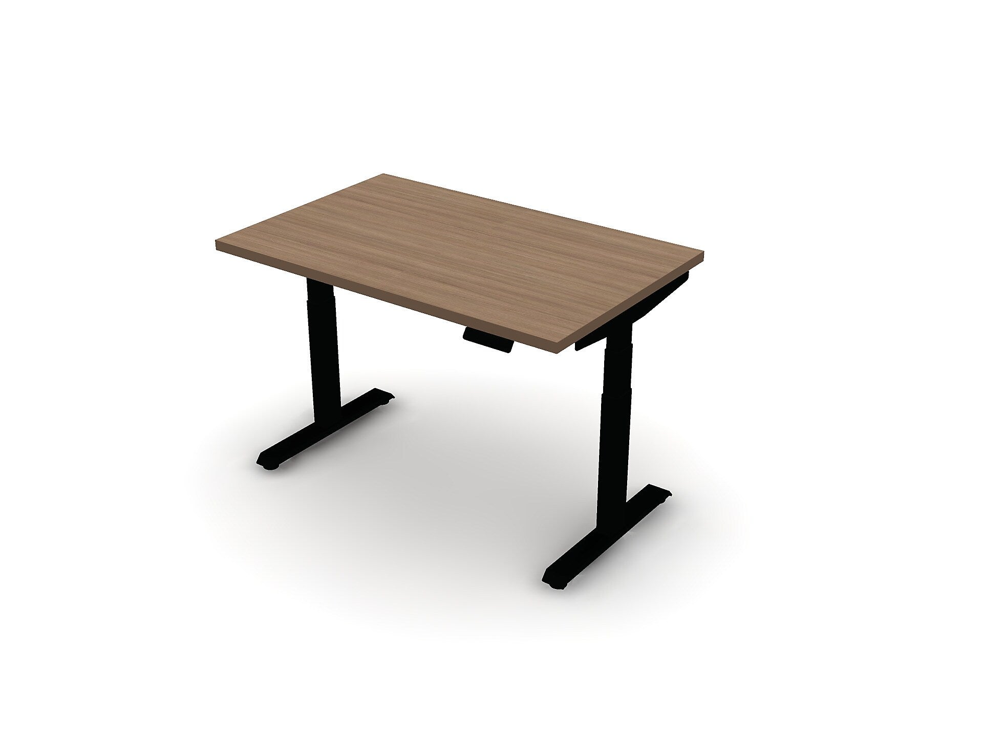 Allsteel Altitude 3-Stage A6 48"W x 24"D Height Adjustable Table Desk, NeoWalnut (3-stage (TABLE4824013_N3)