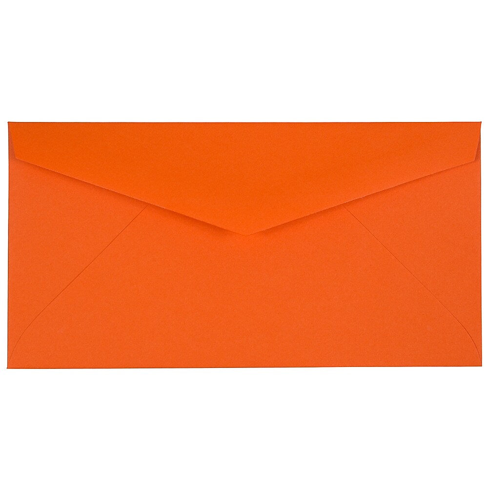 JAM Paper Monarch Colored Envelopes, 3.875 x 7.5, Orange Recycled, 25/Pack (34097575)