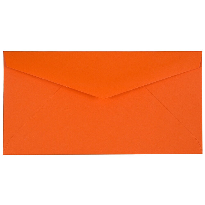JAM Paper Monarch Colored Envelopes, 3.875 x 7.5, Orange Recycled, 25/Pack (34097575)