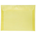 JAM Paper 9 x 12 Booklet Translucent Vellum Envelopes, Primary Yellow, 25/Pack (1592184)