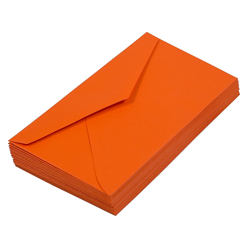 JAM Paper Monarch Colored Envelopes, 3.875 x 7.5, Orange Recycled, 25/Pack (34097575)