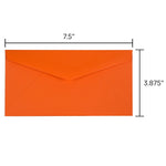 JAM Paper Monarch Colored Envelopes, 3.875 x 7.5, Orange Recycled, 25/Pack (34097575)