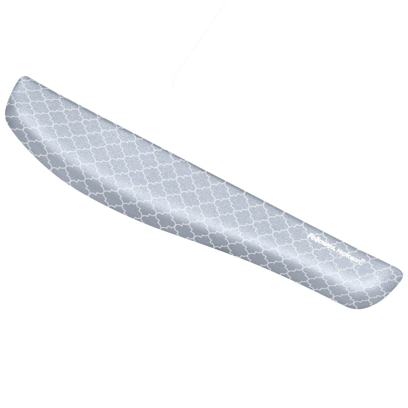 Fellowes PlushTouch Microban Foam Keyboard Wrist Rest, Gray Lattice (9549801)