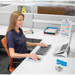 Fellowes PlushTouch Microban Foam Keyboard Wrist Rest, Gray Lattice (9549801)