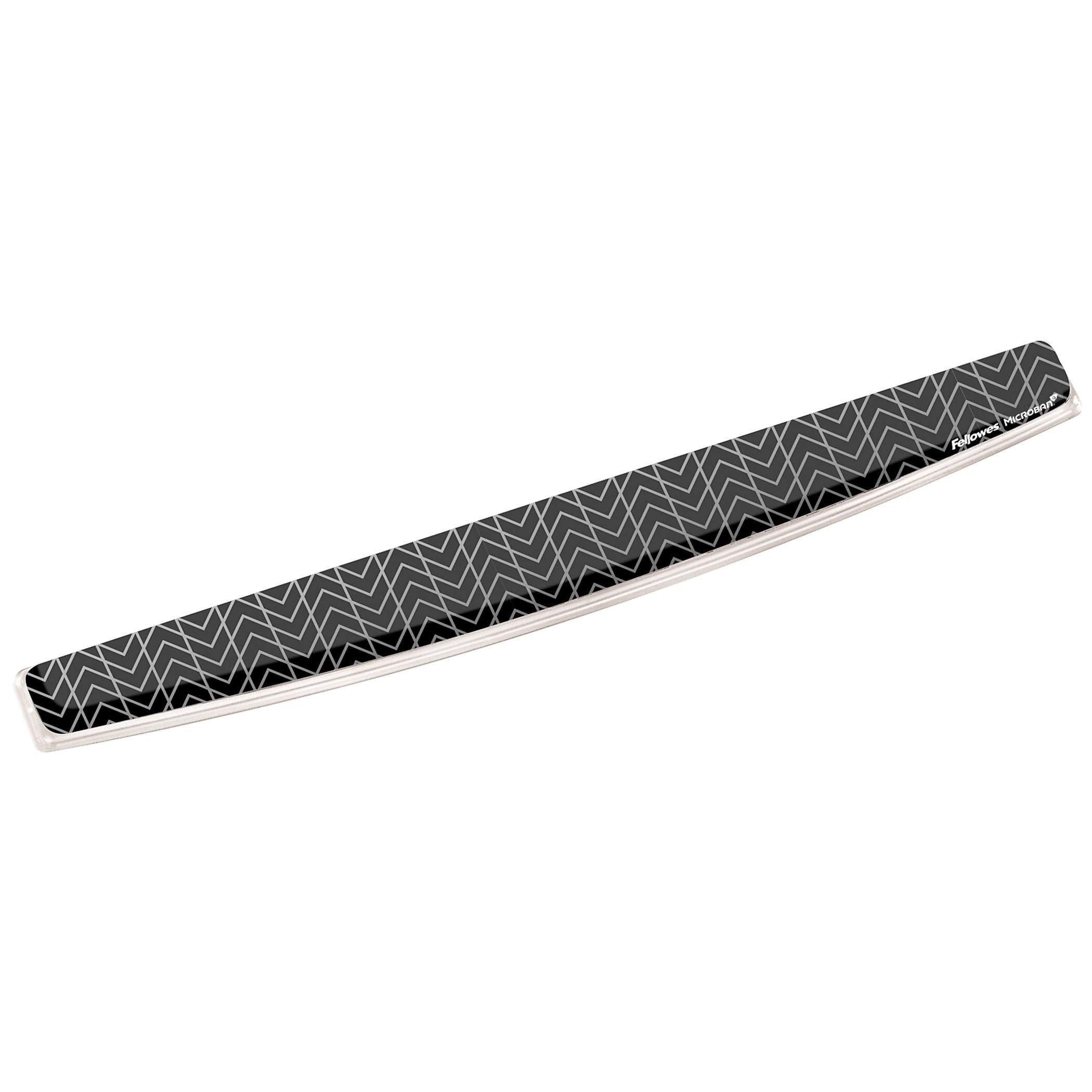 Fellowes Photo Microban Gel Keyboard Wrist Rest, Black Chevron (9550001)