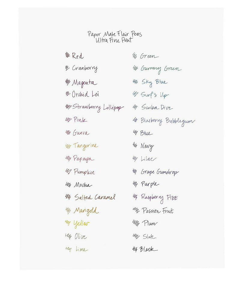 Paper Mate Flair Felt Pen, Medium Point, Green Ink, Dozen (8440152)