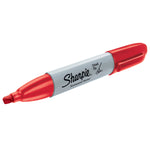 Sharpie Permanent Markers, Chisel Tip, Red, 12/Pack (38202)
