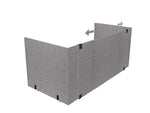 Lumeah Surface Mount Desktop Divider, 26.5"H x 78"W, Gray Polyester (LUAD48301G)