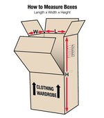 Wardrobe Boxes, 24" x 22" x 60", Kraft, 5/Bundle  (242260WARD)